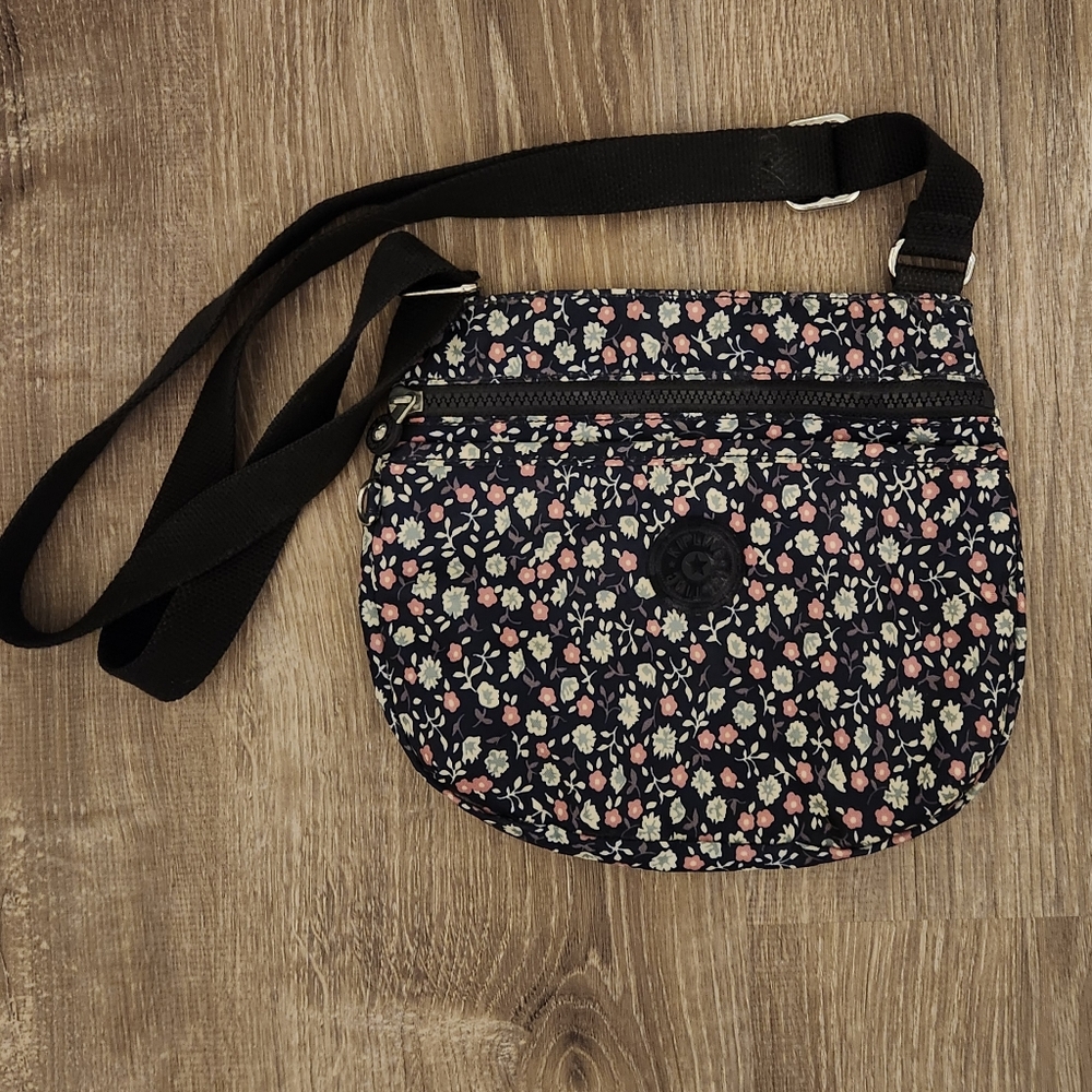 Kipling Blue Floral Lightweight Crossbody Bag